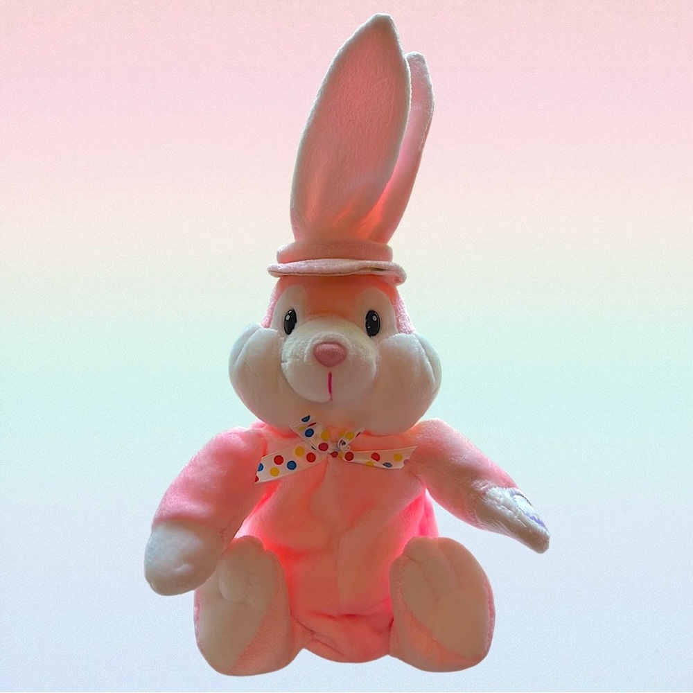 Vintage 1998 Pink Singing Bunny Plush Excellent Working Condition